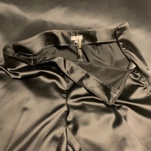 Black silk dress pants